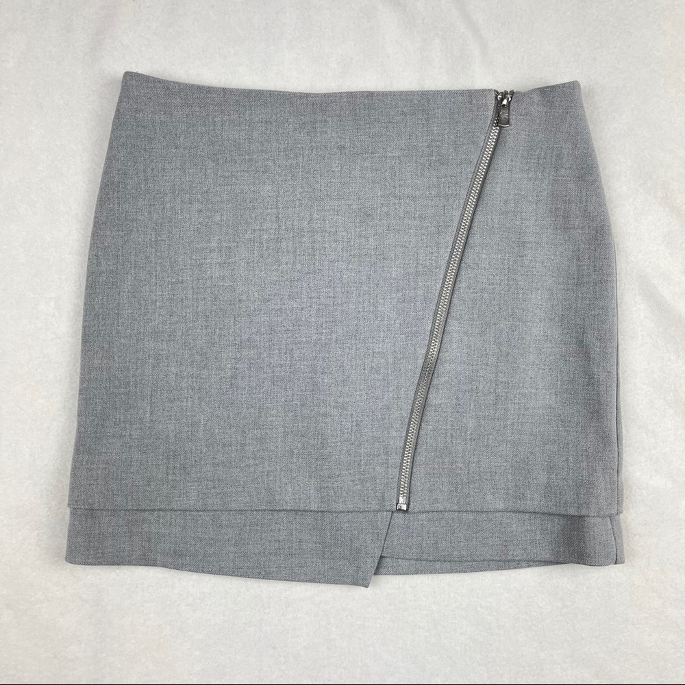 H&M Grey Zip Up Short Mini Pencil Skirt